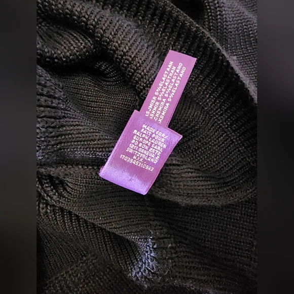 Ralph Lauren Purple Label Women’s M Sweater Silk Cashmere Turtleneck Buttons - Picture 8 of 9